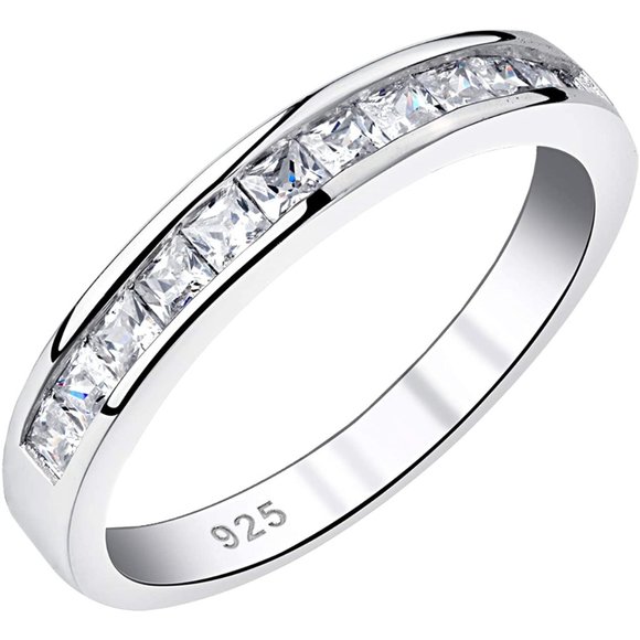 Jewelry - 💎 0.8ctw CZ Eternity Ring – 925 Sterling Silver 💋